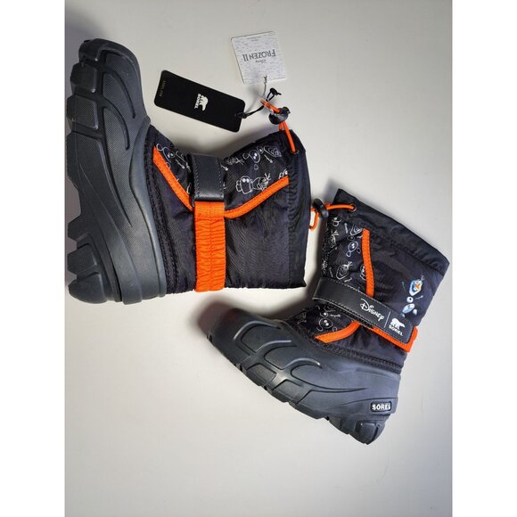 Disney Frozen II Sorel Olaf Winter Boots Kids Size 12 Insulated Waterproof Black - Picture 1 of 9